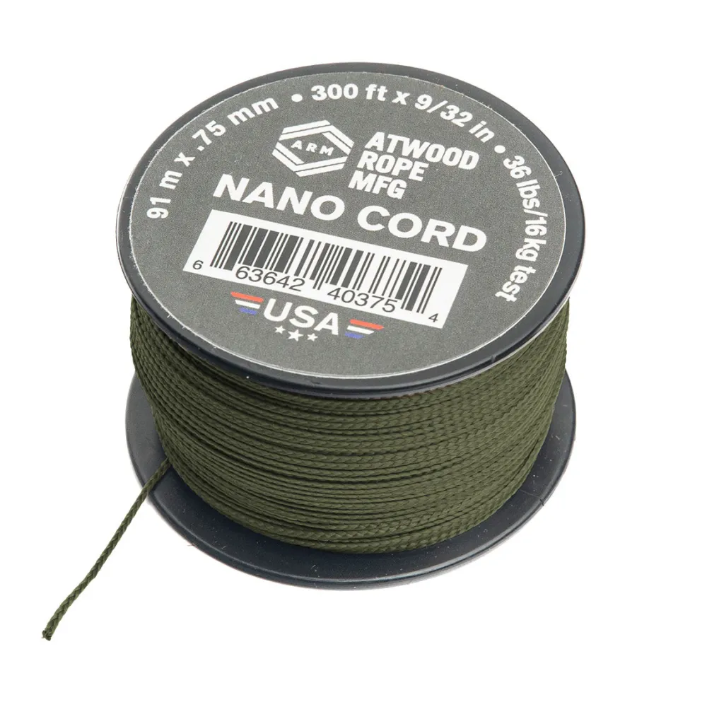 Atwood Rope MFG Diy Ja Huolto ^ Atwood Rope .75 mm Nano Cord naru, 91 m
