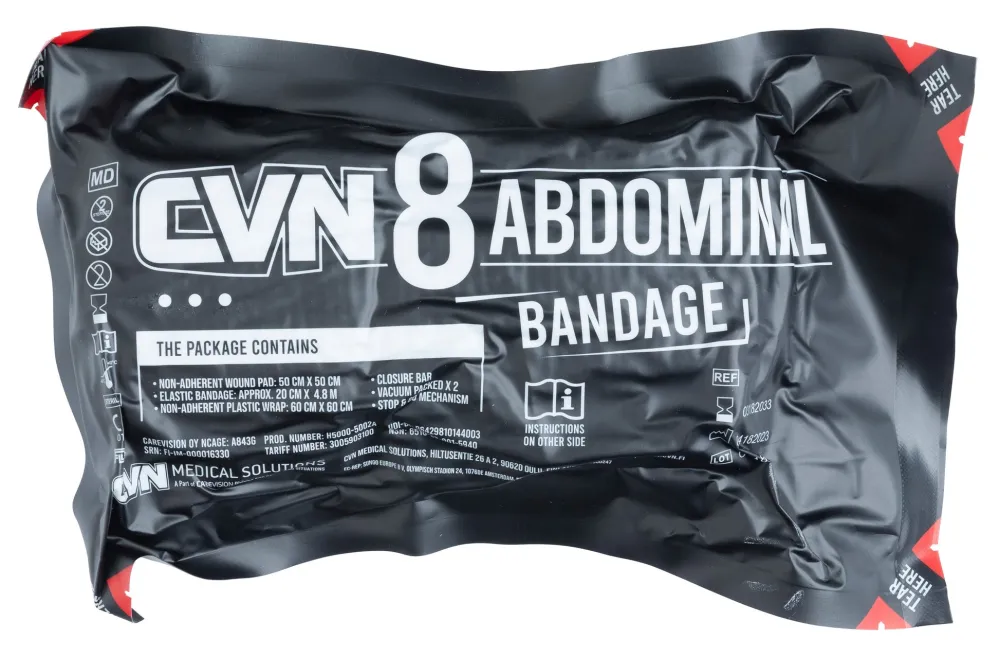 CVN Medical Solutions Ensiapu ^ CVN8 Abdominal Responder Bandage vatsaside