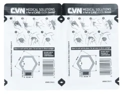 CVN Medical Solutions Ensiapu ^ CVN Hexagon Chest Seal venttiilitön ilmarintasidos, 2-Pack