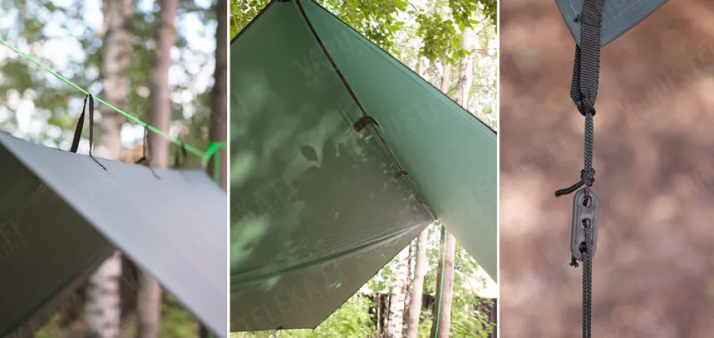 DD Hammocks Majoitteet ^ SuperLight Tarp laavukangas