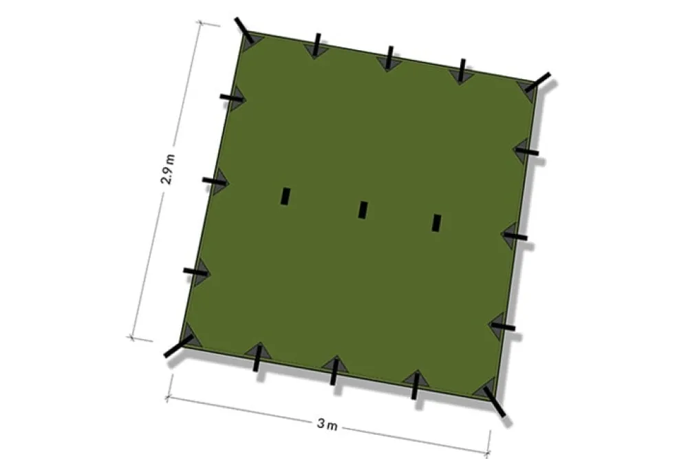 DD Hammocks Majoitteet ^ SuperLight Tarp laavukangas