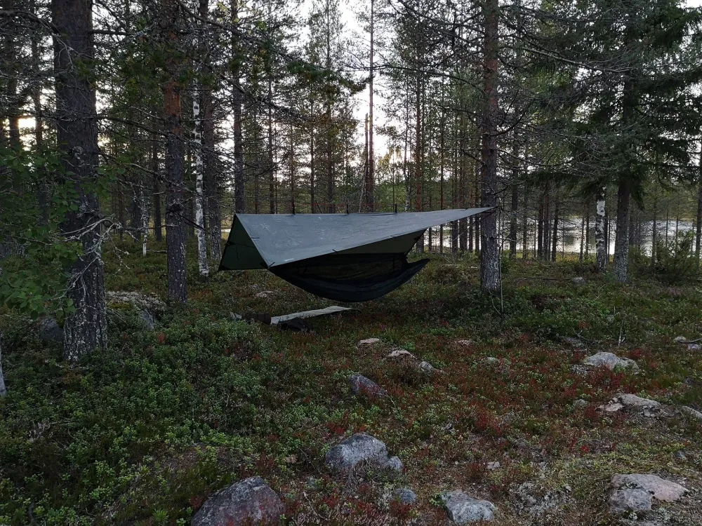 DD Hammocks Majoitteet ^ 3x3 Tarp laavukangas, oliivin