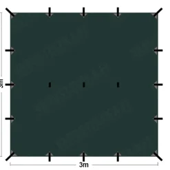 DD Hammocks Majoitteet ^ 3x3 Tarp laavukangas, DD Multicam