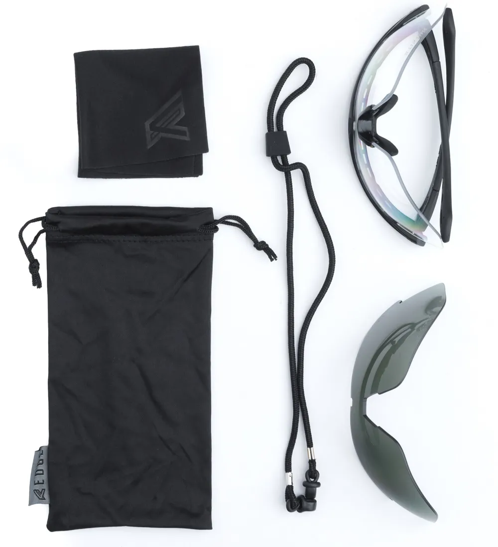 Edge Tactical Suojaimet ^ Overlord ballistiset suojalasit, Kirkas/G-15 linssisetti, Vapor Shield