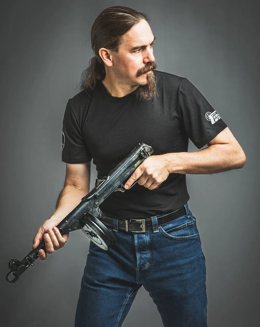 Forgotten Weapons Paidat|Alusvaatteet ^ Gun Jesus T-paita, merinovillaa