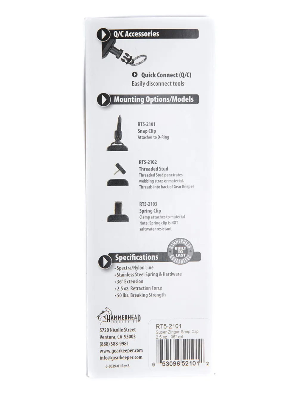 GearKeeper Avaimenperät Ja -Ketjut ^ Gear Keeper RT5-2101 Micro avainhihna (70 g)