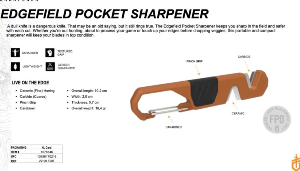 Gerber Teroitusvälineet ^ Edgefield Pocket Sharpener teroitin