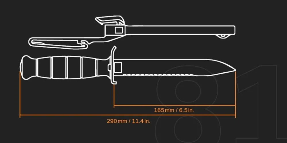 Glock Puukot Ja Veitset ^ FM 81 selviytymisveitsi sahalla