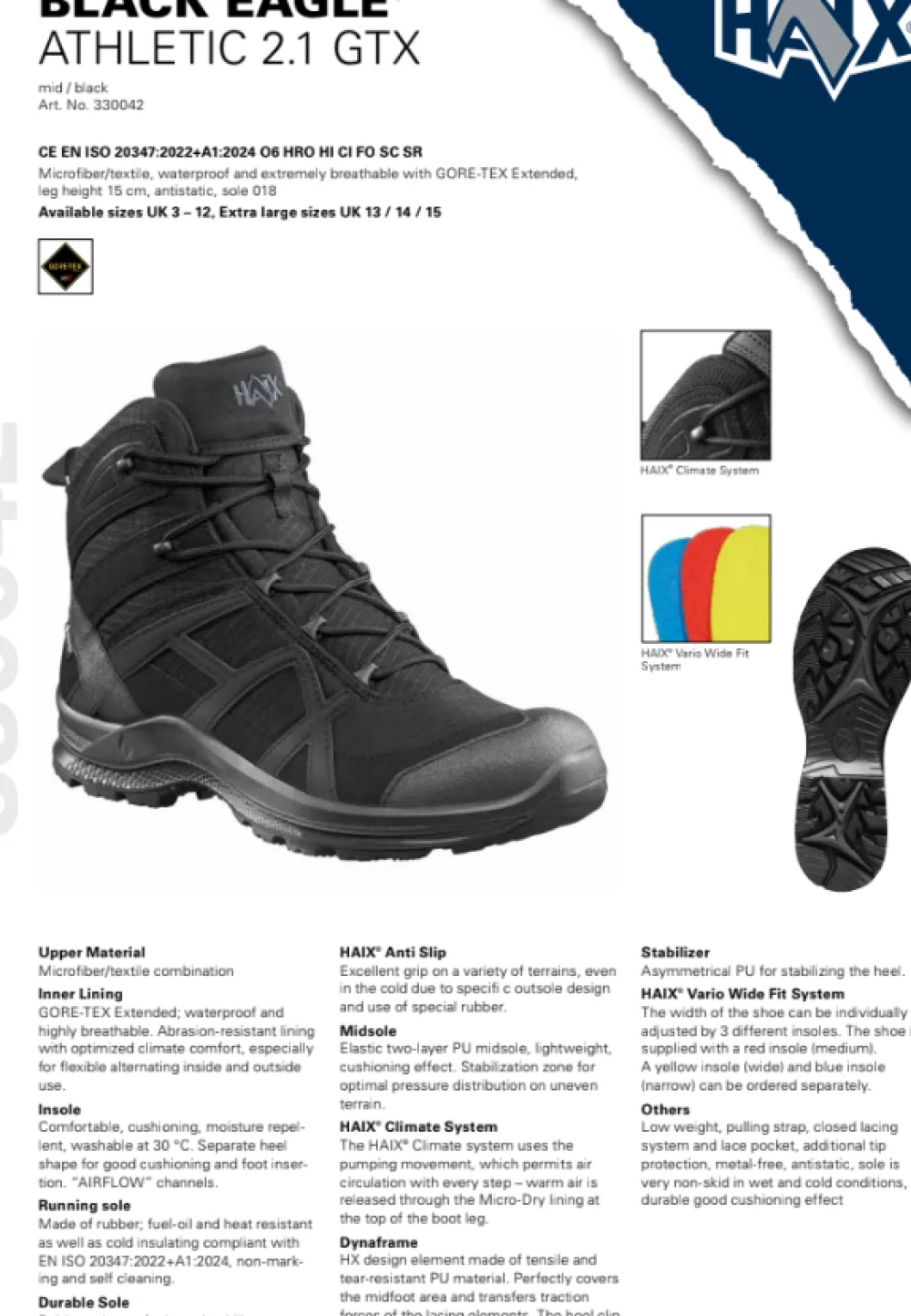 Haix Maiharit Ja Varsikengät ^ Black Eagle Athletic 2.1 GTX Mid