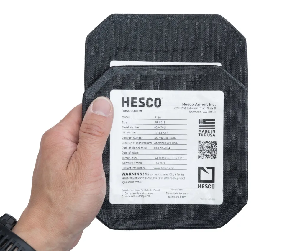 Hesco Taistelu- Ja Suojaliivit ^ P110 kylkisuojalevy, NIJ IIIA+, Stand Alone
