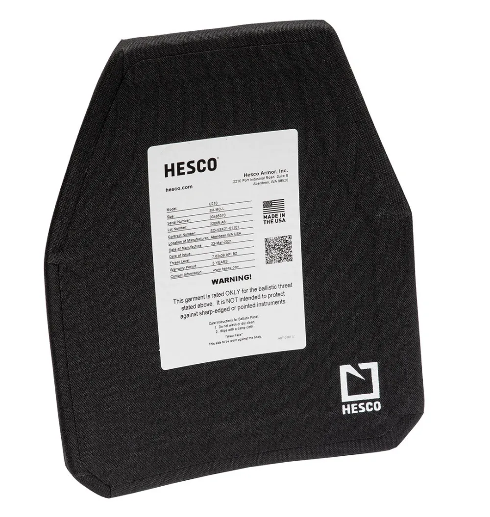 Hesco Taistelu- Ja Suojaliivit ^ U210 luotisuojalevy, Special Rifle Threat, Stand Alone
