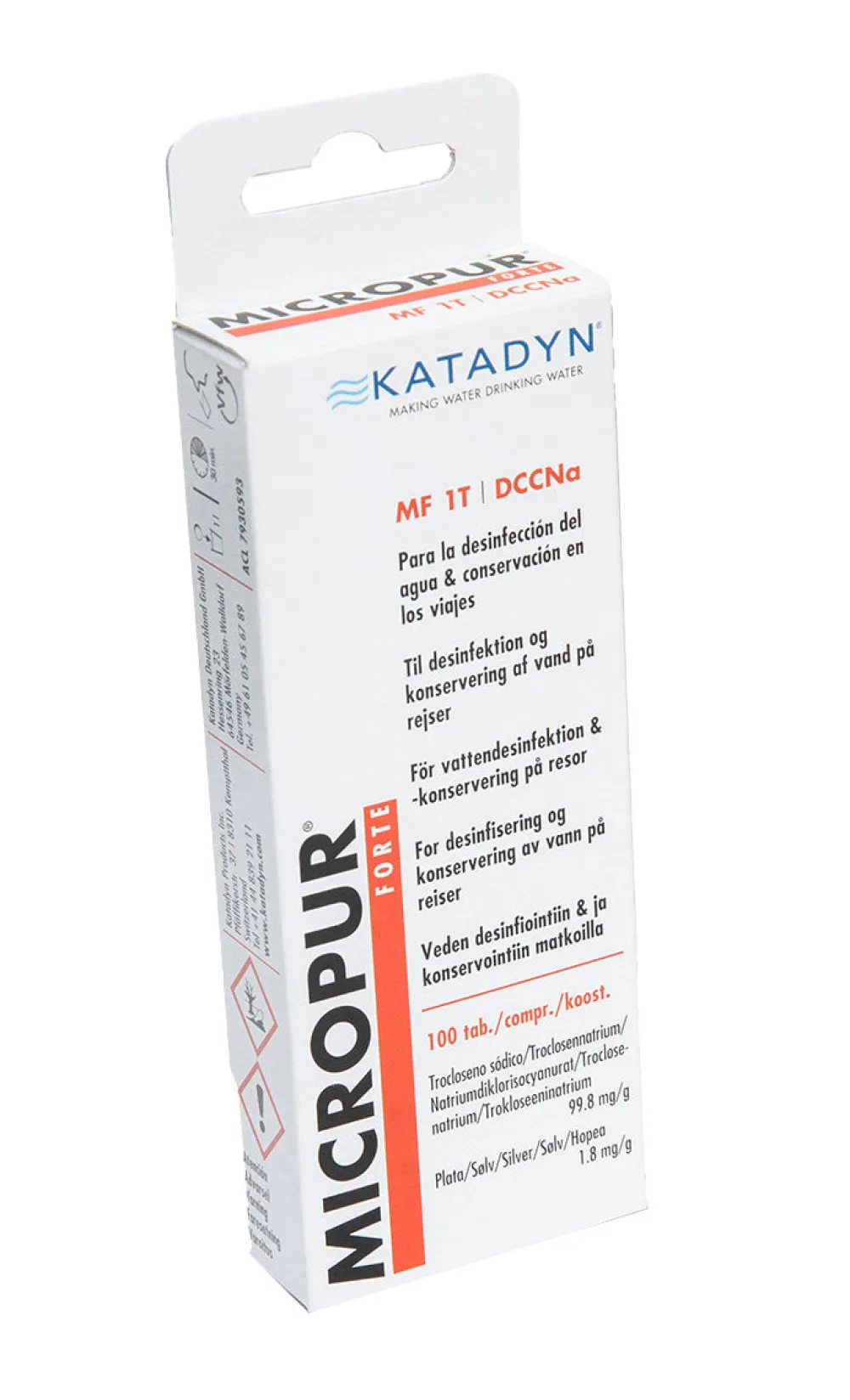 Katadyn Retkiruokailu Ja Keittimet ^ Micropur Forte MF 1T vedenpuhdistustabletit