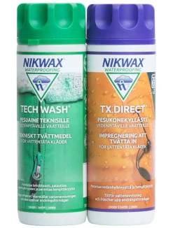 Nikwax Diy Ja Huolto ^ Tech Wash / TX.Direct pesu- ja kyllästeainesetti