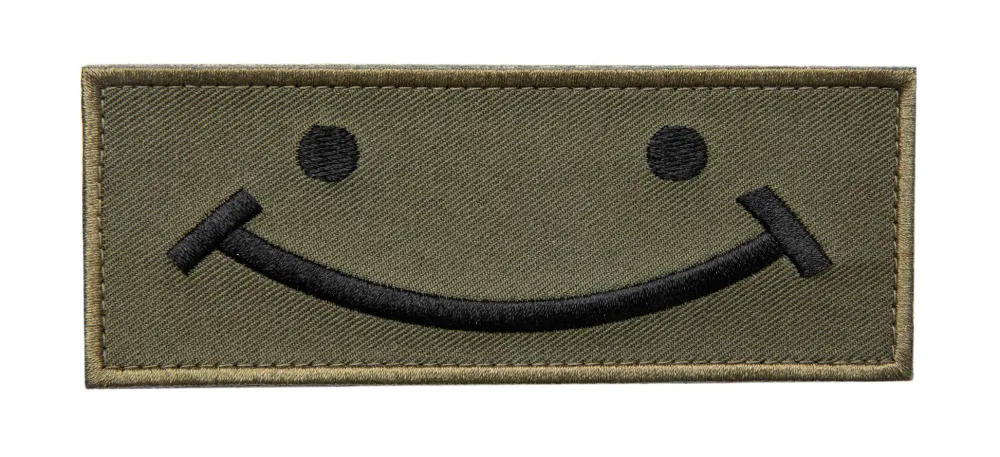 Savotta Moraalimerkit Ja Heijastimet ^ Happy -kangasmerkki, kenttävärinen, velcro