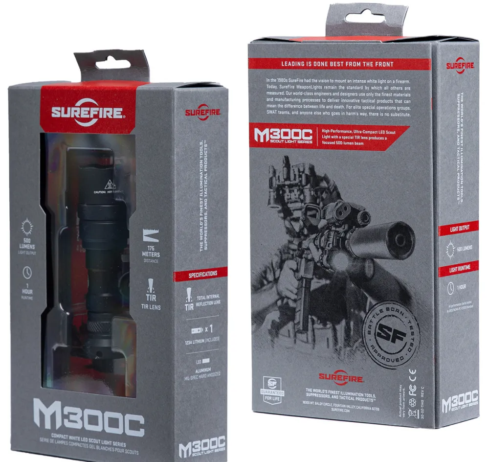 Surefire Asevalot ^ M300C Mini Scout Light asevalo, 500 lm