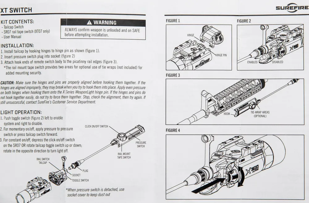 Surefire Asevalot ^ XT07 etäkytkin