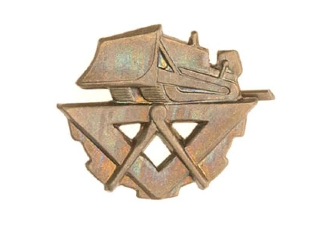 Czechoslovakia Tunnukset ^ Tsekkoslovakialainen aselajimerkki, metallia, ylijäämä
