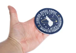 Varusteleka Moraalimerkit Ja Heijastimet ^ Finnish Space Force moraalimerkki, 90 mm