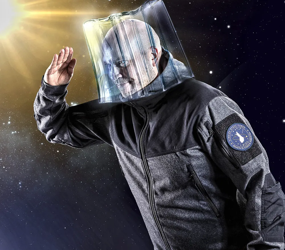 Varusteleka Moraalimerkit Ja Heijastimet ^ Finnish Space Force moraalimerkki, 90 mm