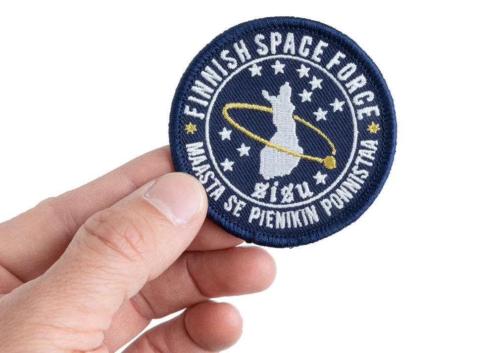 Varusteleka Moraalimerkit Ja Heijastimet ^ Finnish Space Force moraalimerkki, 65 mm