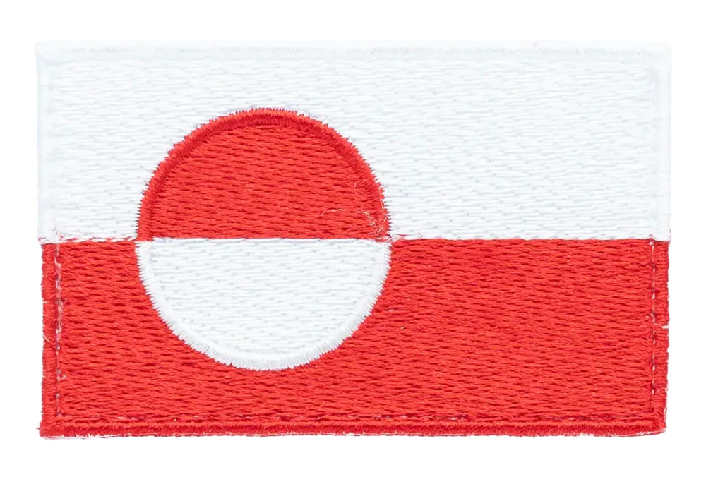 Varusteleka Tunnukset ^ Grönlannin hihalippu, 77 x 48 mm