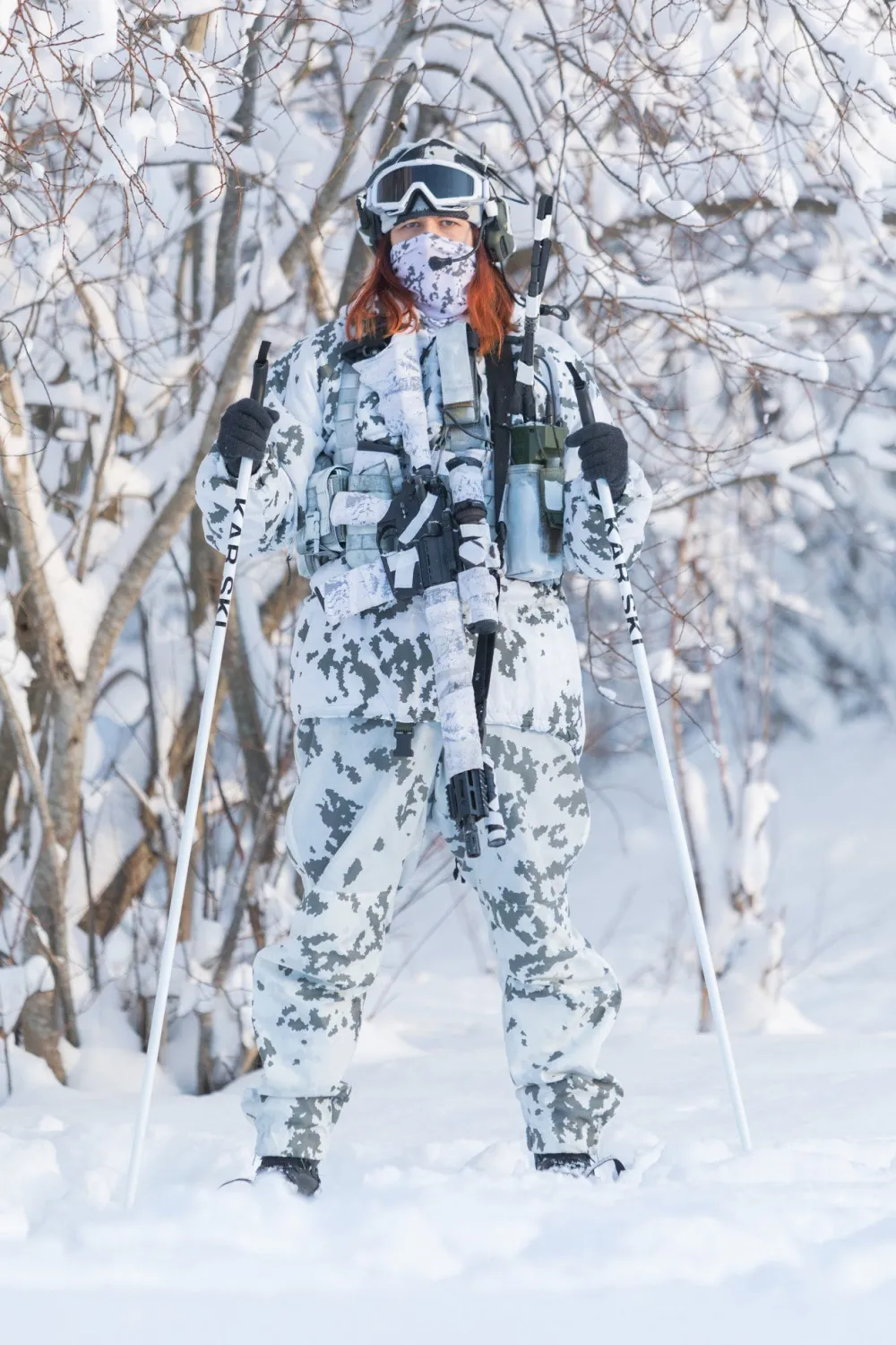 Varusteleka Päähineet ^ Sissipipo, merinovillaa, maastokuvioitu