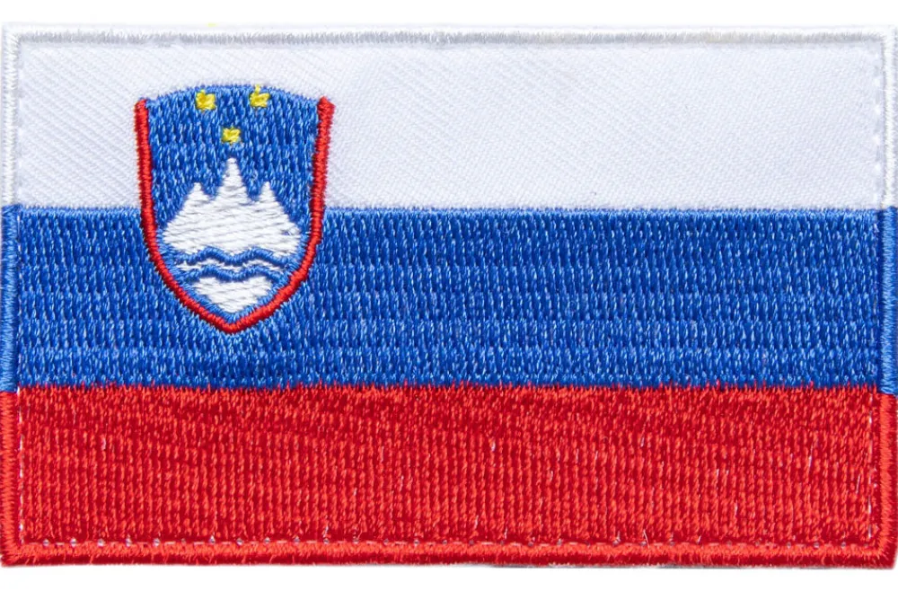 Varusteleka Tunnukset ^ Slovenian hihalippu, 77 x 47 mm