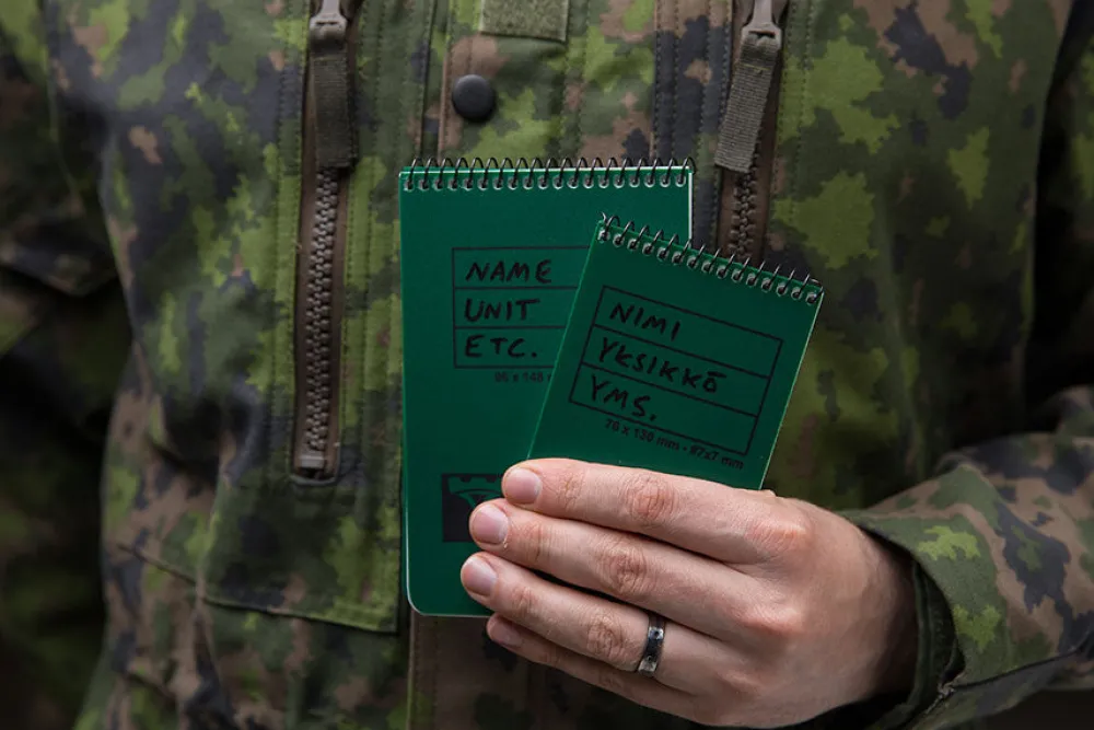 Varusteleka Muistiinpanovälineet ^ vedenpitävä muistilehtiö
